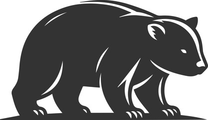 Vector wombat animal silhouette
