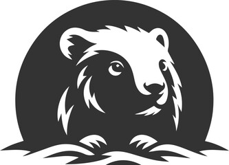 Vector wombat animal silhouette
