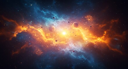 Fototapeta premium Cosmic Crucible AI Generated