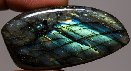 Labradorite's Shimmering Embrace AI Generated
