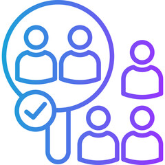 Sampling line gradient icon