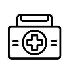 Fototapeta premium Earthquake Preparedness Kit Vector Line Icon Design