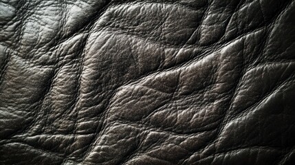 Obraz premium Close-up view of dark leather texture