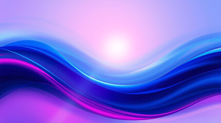 Obraz premium Abstract digital ribbons flow gently across a layered canvas, wrapped in soft pastel gradients of purple and blue.