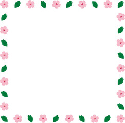 무궁화 꽃 프레임 틀 벡터