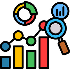 Data Growth Statistics lineal color icon