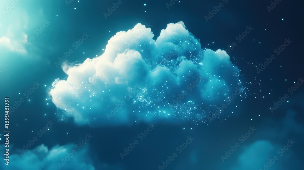 Poster cloud computing overlay for data center or memory computer system with software, digital, or cyberse