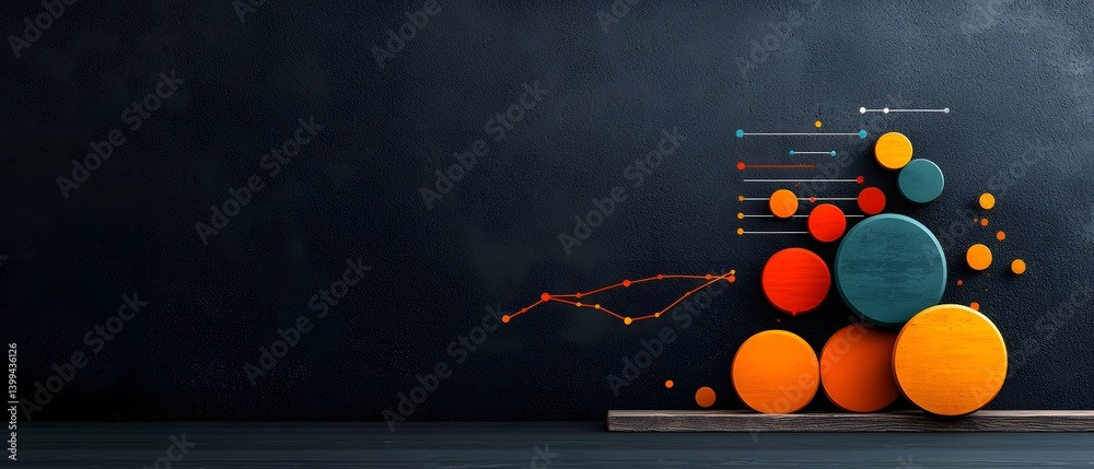 Poster dramatic data visualization set against an aged chalkboard backdrop featuring bold dynamic line char