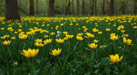 Obraz premium Golden Meadow's Embrace AI Generated