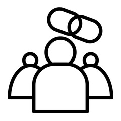 Business Partnership Vector Line Icon Design