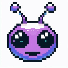 Obraz premium Pixelated Alien Portrait A Digital Art Piece suitable for art exhibition