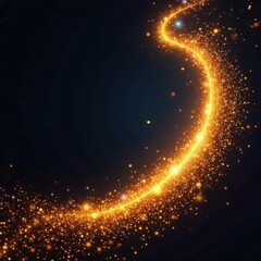 Shiny golden glittery patterns on a dark background with a cosmic swirly design, dark, shiny