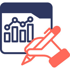 Web Statistics mixed color icon