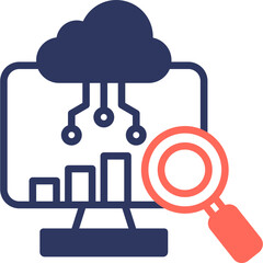 Cloud Analysis mixed color icon
