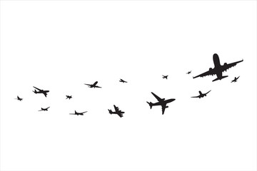 Obraz premium Airplane silhouette