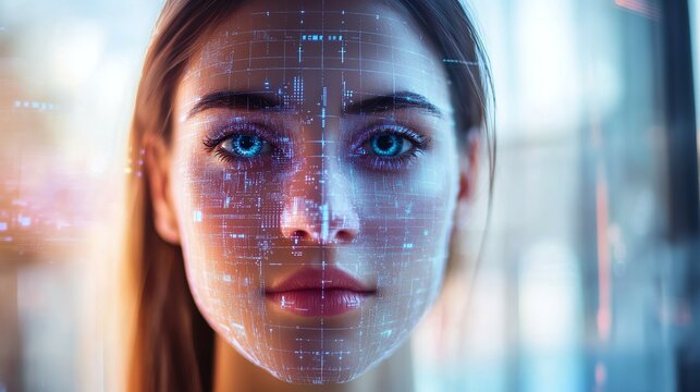 Ai woman face technology digital future artificial intelligence futuristic tech female portrait innovation