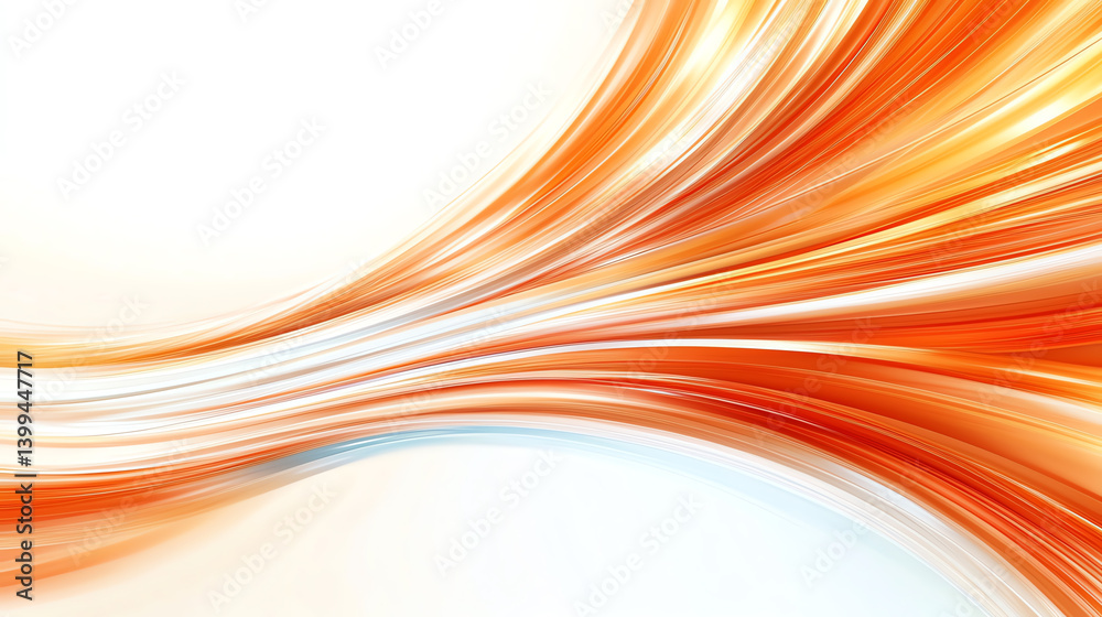 Aufkleber a vibrant abstract design featuring flowing orange lines, creating a sense of energy and movement ag