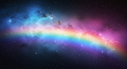 Cosmic Rainbow Bridge AI Generated