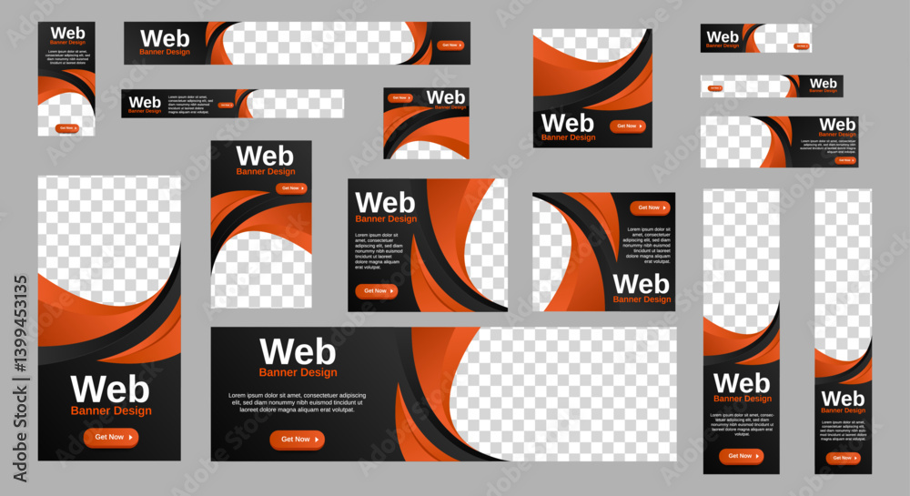 Canvas Prints business web banners template design with image space. vector