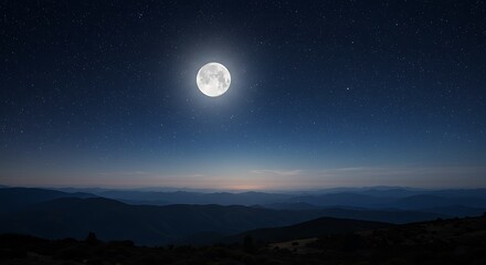 Lunar Embrace of the Highlands AI Generated