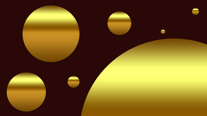 Golden Eclipse – Minimal Abstract Gold and Brown Background Design