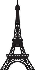 Obraz premium Eiffel tower black and white vector