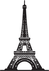 Eiffel tower black and white vector