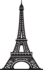 Eiffel tower black and white vector