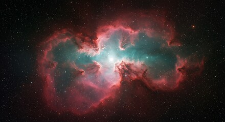 Obraz premium Cosmic Heartbeat AI Generated