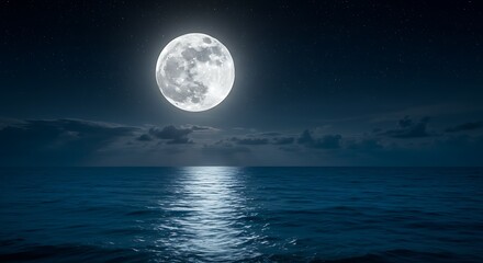 Lunar Embrace of the Deep AI Generated