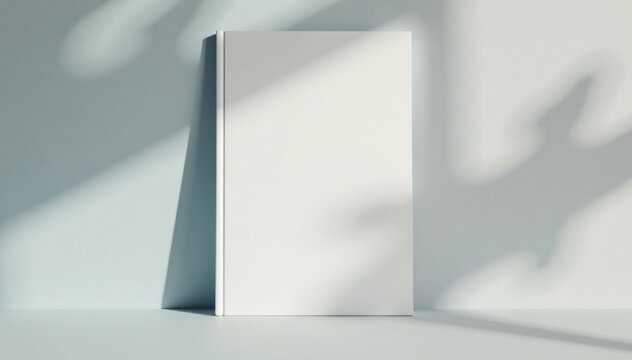 Minimalist book cover mockup with large format, book design, hardcover, non-fiction