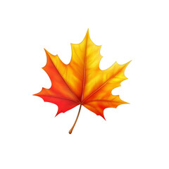 Fototapeta premium Vibrant Autumn Maple Leaf on Transparent Background
