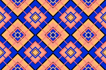 Ethnic seamless patterns with simple shapes. Tribal and ethnic fabrics. African, American, Mexican, Indian styles. Simple geometric pattern elements are best used in design, textile printing.