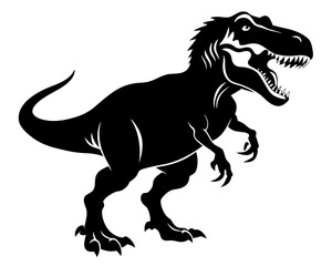 T-Rex Dinosaur Vector Silhouettes & SVG Icon, Dinosaur SVG Vector Design
