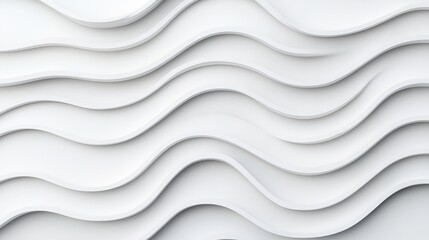 Obraz premium Elegant Abstract Waves, A Minimalist Geometric Design with Soft Curves on a White Background Perfect for Modern Aesthetic.