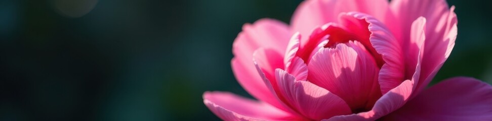 Fototapeta premium Close-up of a single large peony flower, peony close-up, floral