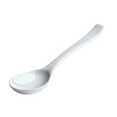 A transparent plastic drug spoon resting on a clean transparent background for medical and culinary uses, transparent plastic drug spoon on transparent backgroundfile