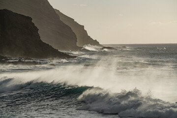 The wave is coming to shore