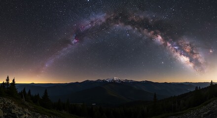 Celestial Embrace of the Mountains AI Generated