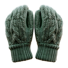 Green Knitted Gloves Illustration