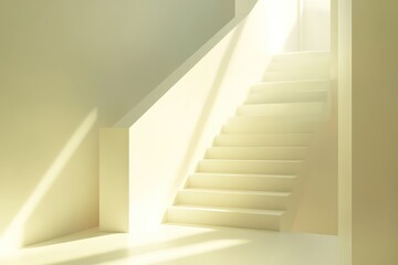 Obraz premium Light filled interior staircase