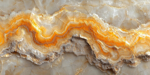 Fototapeta premium High-resolution close-up image of honey onyx slab with intricate veining and textured surface