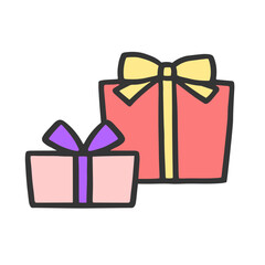 カラフルなプレゼントのイラスト