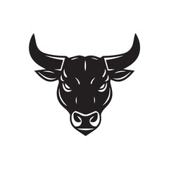 Bull head logo and symbol illustration