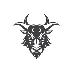 Bull head logo and symbol illustration