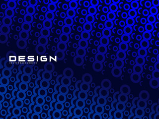 Halftone circles frame dark blue digital technology banner gradient web background. Trendy modern futuristic graphics, suitable for banners, brochures, business, flyers, posters, websites, etc.
