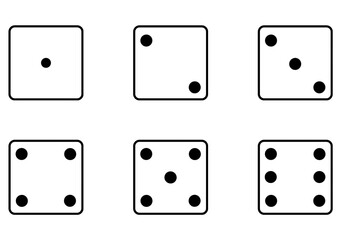 Dice Faces Icons Set