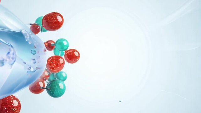 Dynamic tracking video to reveal essential vitamins and cofactors travelling through an artery, crisp, high-contrast visuals create a modern aesthetic