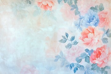 Delicate floral print on a soft, pastel background