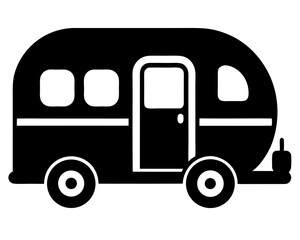Caravan Vector & SVG Silhouettes, Caravan Icon Vector Design